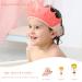 KAMHBE Kids Shower Cap Shield - Adjustable Crown Hair Wash Visor for Eyes, Ears & Face (Red) - Buy Online on SooperMarket.com