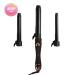 NuMe 3-in-1 Automatic Curling Iron Set | Professional Hair Curler with Interchangeable Tourmaline Ceramic Barrels for Beach Waves - Ideal for All Hair Lengths - Buy Online on SooperMarket.com