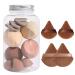 Dranng Make up Sponges - Soft Makeup Sponge | Beauty Sponge & Powder Puff Versatile Wet & Dry Use Long Lasting for Women Light Coffee