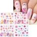 12pcs Flower Nail Art Stickers - Water Decals for Nails - Spring Rose Floral Leaf Designs - Summer Manicure Decoration - Nail Art Supplies - Buy Online on SooperMarket.com
