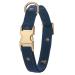 Yudote soft dog collar natural cotton mixing fabric not irritating for small calm dogs with sensitive skin oxford blue S (1-pack) oxford blue