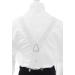 AXY Men's White Suspenders 3.5 cm Wide | Durable X-Shape with 4 Strong Clips - International Shipping - Buy Online on SooperMarket.com