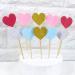 50 Pcs Heart Cupcake Toppers Glitter Sweet Love Cake Toppers Wedding Engagement Cupcake Picks Birthday Valentines Day Cake Decorations for Bridal Shower Red - Buy Online on SooperMarket.com