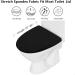 Stretch Spandex Washable Black Toilet Lid Cover - Elastic Bottom Seat Protector - Buy Online on SooperMarket.com