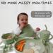 Little Tots 8 Piece Baby Weaning Set | Silicone Suction Plate, Bowl, Bib, Sippy Cup, Straw, Toddler Spoon & Fork, Cutlery | Apricot Orange - Buy Online on SooperMarket.com