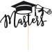 Arthsdite 1Pc Masters Cake Topper 2024 Graduation Cake Topper Congrats Grad Cake Decorations Masters Graduation Party Decorations Supplies - Black Glitter Black Masters Cake Topper - Buy Online on SooperMarket.com