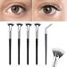 Dolly Mascara Fan Brush, Dolly Mascara Fan Brush For Lashes, Fan Mascara Brushes, Angled Fan Shaped Eyelash Brush, Makeup Brushes Bent Mascara Fan (5PCS)
