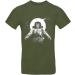 BEUU Men's Space Monkey Print Short Sleeve T-Shirt - Army Green Large - Buy Online on SooperMarket.com
