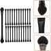 CANIGHT 25 Pcs Double Ended Eye Shadow Stick Lip Balm Brush Tool Eyeshadow Applicator Black Plastic - Buy Online on SooperMarket.com