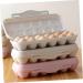ABOOFAN 2pcs Anti-Collision Damage Chicken Containers for Fridge Pantry Egg Bins for Fridge Food re-usable Grey 30X11X6.5CM - Buy Online on SooperMarket.com