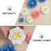 ORFOFE Wall Flower Sculpture 1Pc peony flower wall decoration home decoration Ceramic wall art Ceramic Flower Flower Wall White 7x7cm - Buy Online on SooperMarket.com