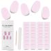 Kalolary 32PCS Cured Gel Nail Polish Strips Adhesive Full Wrap Gel Nail Art Sticker Waterproof Gel Nail Wrap Stickers with Nail File and Stick(UV/LED Lamp Required) (Pink)