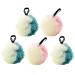 Cabilock 5pcs Shower Scrunchie Bathbombs for Kids Mesh Sponge Shower Pouf Shower Sponges for Bathing Shower Balls Poufs Kids Bathbombs Bath Loofah Shower Puff Bath Ball Child Large