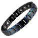 MagEnergy Magnetic Bracelets for Men Titanium Steel Black Bracelet 8.5 inches Adjustable
