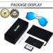 Joopin Polarised Aviation Sunglasses | Al-Mg Metal Frame | UV Protection for Men & Women | Driving Sun Glasses - B05 Black/Mirrored Blue - Buy Online on SooperMarket.com