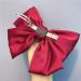 2PCS Silky Satin Hair Bows Hair Clip Black Hair Ribbon Ponytail Holder Accessories Slides Metal Clips Hair Bow for Women Girls Toddlers Teens Kids (Bow Clip-Pink/Red) - Buy Online on SooperMarket.com