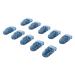 Hearing Aid Lanyard Clip 10 Pack Strong Clamp Hearing Aid Rope Clip Transparent Multifunctional for Documents (Light Blue)
