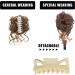 Long beard ball head wig bun grab clip Fluffy natural scrunchie bridal cocktail hairpin Messy Hair Bun Extensions Curly Wavy Hair Scrunchies claw Clip Messy Bun Hairpiece (Light Curry) - Buy Online on SooperMarket.com