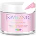 Saviland Light Pink Acrylic Powder - 30g/1.06OZ Large Capacity French Manicure Nail Art Acrylic Nail Powder Polymer for Nail Extension Nail Carving Adhesive Diamonds No Need Nail Lamp