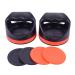 Plastic Air Hockey Strikers/Pushers, 2 PCS 4" Plastic Air Hockey Pushers and 4 PCS 2.75" Pucks Replacement for Game Tables Goalies Equipment Accessories Black