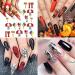 Kalolary 12 Sheets Halloween Nail Art Stickers Decals DIY Self-Adhesive Nail Sticker Decals Nail Art Tips Stencil Nail Decorations for Halloween Party Include Pumpkin/Bat/Ghost/Witch etc - Buy Online on SooperMarket.com