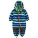 umkaumka Baby Boy and Girl Water Repellent Onesie All in One Romper Jumpsuit Snowsuit Fleece Lining Bunting Pramsuit - Muddy Play Outfits Blue 3-4 Years