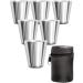 Outdoor Saxx Stainless Steel Cup Set - 6 Unbreakable Schnapps Cups with Leather Bag | Perfect Flachmann Accessories - Buy Online on SooperMarket.com