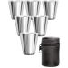 Outdoor Saxx stainless steel cup set 6 unbreakable schnapps cups schnalls made of metal metal cup with leather bag ideal flachmann accessories