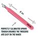 FEITA Pro Blackhead Acne Extraction Tweezers - Surgical-Grade Stainless Steel Curved Comedone Extractor for Whitehead & Pimple Removal - Pink - Buy Online on SooperMarket.com