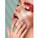 Kalolary 20PCS Luminous Glitter Gel Nail Polish Strips - Glow in the Dark Purple Nail Wraps with File & Stick - Waterproof Adhesive Nail Art Sticker - Buy Online on SooperMarket.com