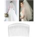 28 Pack Clear White Small Plastic Hair Side Comb With Long Teeth Hairpins Grips Barrettes Clamps Bows for Women Bridal Wedding Veil Decorative Headpiece Freach Twist Updo Bun Accessories - Buy Online on SooperMarket.com