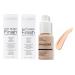 Phooera Fulll Coverage Liquid foundation Matte Finish Concealer Long wear 24hrs Oil Controlling Naturally Flawless Lightweigt Feel Buildable Fond de teint (2 X 102)