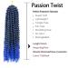 Passion Twist Hair Extensions - 7 Packs of 18-Inch T1B-Blue# Synthetic Crochet Hair for Bohemian Styles | Hair Yddm - Buy Online on SooperMarket.com