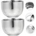 Angoily 6-Pack Stainless Steel Shaving Soak Soap Mixing Bowl - Perfect Gift for Men s Razor Shaving Foam - Durable Ceramic Shell - 7.4x7.4cm - Buy Online on SooperMarket.com