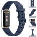 3 Pack Bands for Fitbit Luxe Bands with Screen Protector Case Soft Silicone Sport Replacement Wristbands Strap for Fitbit Luxe Women Small Black+Navy Blue+Gray - Buy Online on SooperMarket.com