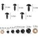 100PCS Solid Black Eyes with Washers for DIY Puppet & Plush Animal Making - Buy Online on SooperMarket.com