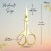 Stelone Professional Eyebrow Scissors - Small Curved Stainless Steel Beauty Scissor (Gold) - Buy Online on SooperMarket.com