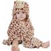 Gneliwm Baby Hooded Blanket Swaddle Wrap | Soft Plush Bath Towel for Newborns, Infants, and Toddlers - Brown - Buy Online on SooperMarket.com