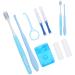 Orthodontic oral care set braces cleaning brush interdental brush orthodontic wax tools orthodontic care set with dental floss retractor