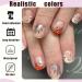 24 Pcs Halloween Press On Nails - Short Square Design with Pumpkins & Ghosts - Full Cover Acrylic Nails with Glue for Women - Buy Online on SooperMarket.com