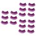 ABOOFAN 9 Pairs False Eyelashes Art Eyelashes Extension Eyelashes Magnetic Full Eye False Lashes Halloween Eyelashes Faux Eyelashes Exaggerative Fake Eyelashes Extend Miss Purple Fluffy
