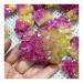 Natural Pink and Yellow Crystal Clusters electroplated mineralspecimens are Arranged Specimen Home Decorative Stone Collection a Home Collections (Size : 100-150g)