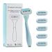 DreamGenius Razors for Women, Upgraded 5-Blade Womens Razors for Shaving Includes 1 Handles and 5 Refills, Razors with Lubrastrip for Women Sensitive Skin,Blue