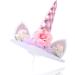 Unicorn Cake Topper for Girls First Birthday - Pink Horn with Eyelashes - Birthday Party Supplies and Decorations - Buy Online on SooperMarket.com