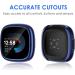 NANW 4-Pack Screen Protector Case for Fitbit Sense 2/Versa 4 | Soft TPU Bumper | Full Cover Protective Cases | Scratch-Proof | Black/Charcoal/Blue/Clear - Buy Online on SooperMarket.com