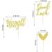 Arthsdite 24Pcs We Will Miss You Cupcake Toppers Glitter Red Love Heart Good Luck Cupcake Picks Retirement Theme Going Away Party Cake Decorations - Gold Glitter Gold Cupcake Toppers - Buy Online on SooperMarket.com