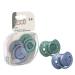 LOVI Dynamic Pacifier 3-6 Months | Silicone BPA-Free | Hey Collection | Blue 2 Pack | Safe for Your Baby - Buy Online on SooperMarket.com