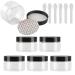 Tianzd 6 pieces small 100 ml transparent plastic empty cream can with black lid 100 g empty socket screw box sheet metal cans cosmetic containers 6 pieces spatula transparent 100ml