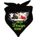 Dog triangular scarf personalized with your desired motif (color: black) (size 1 (55 cm)) 55 x 18 black