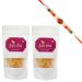 Jaiccha Ghasitaram Rakhi Gifts for Brothers Rakhi Dryfruits - Dried Pineapple 400 GMS in White Paper Pouch with Rudraksh Rakhi